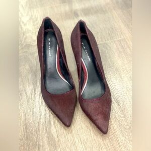 NEW Elie Tahari Calf Hair Burgundy Heel